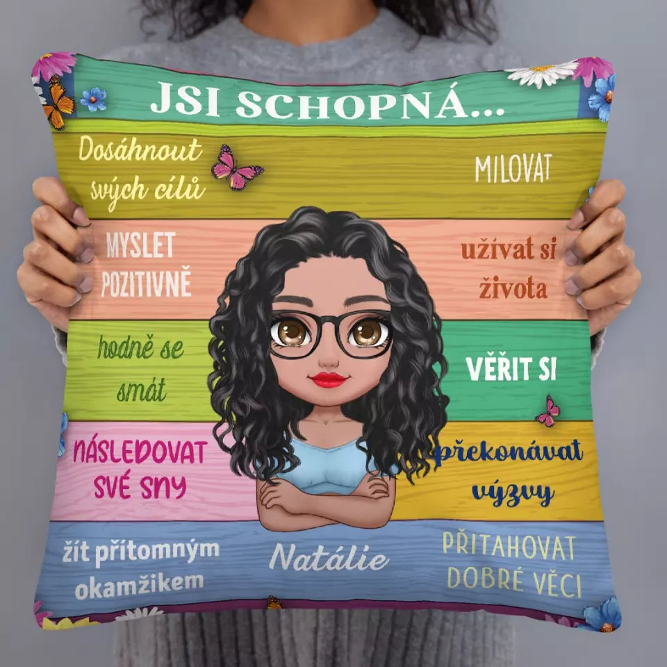 Jedinečný motivační polštář - pozitivní myšlenky