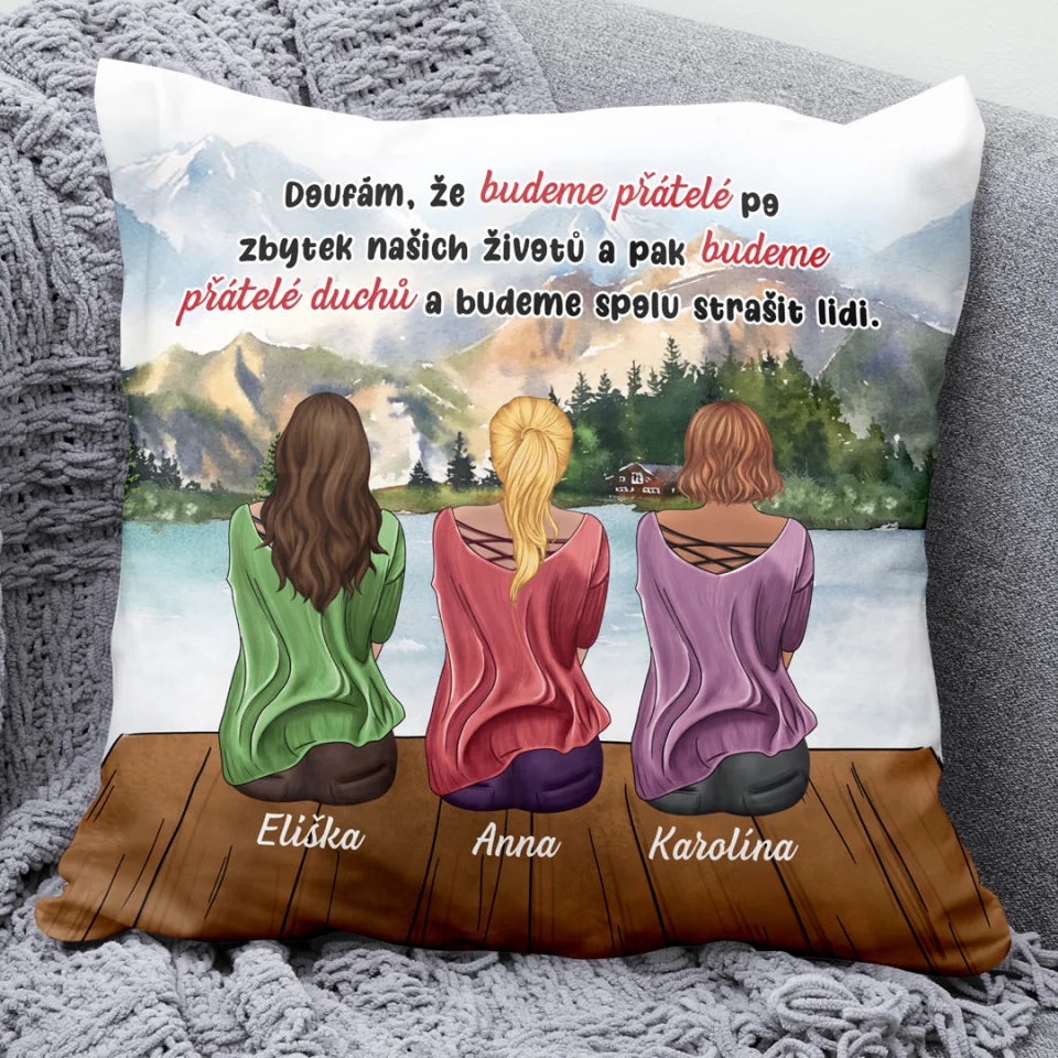 Polštář na míru pro kamarádku - přátele duchů