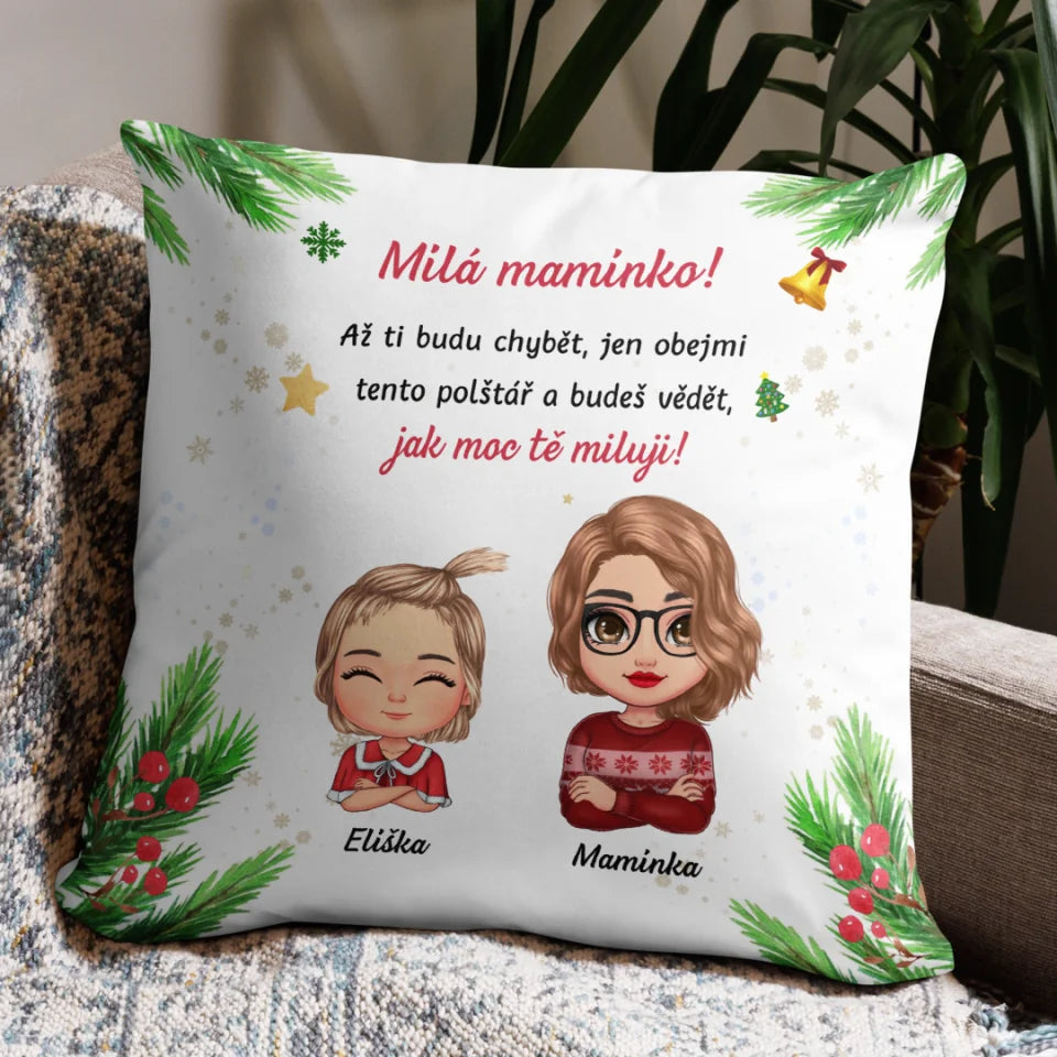 Jedinečný vánoční polštář pro rodinu - až 4 dětí