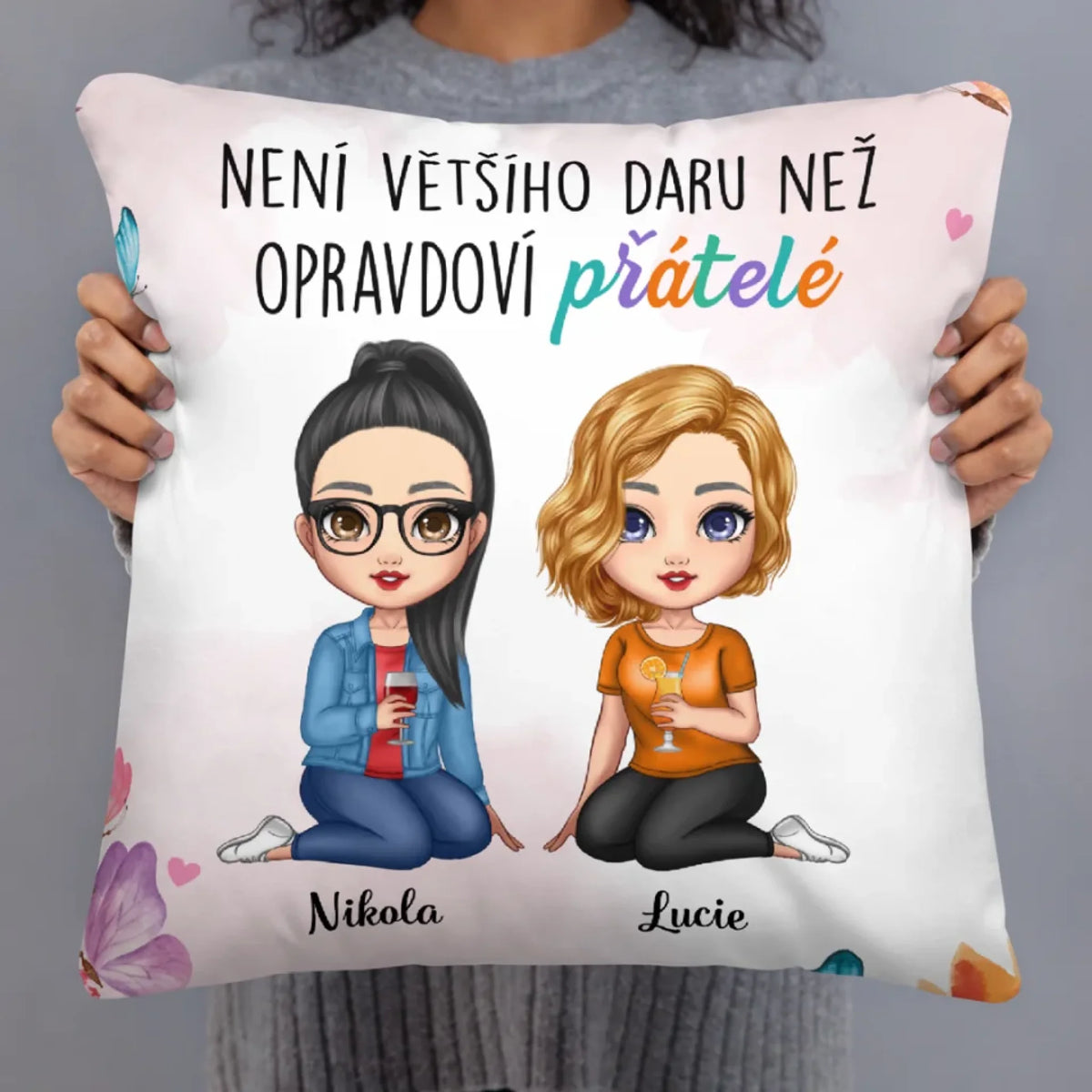 Polštář na míru pro kamarádku - Není většího daru2