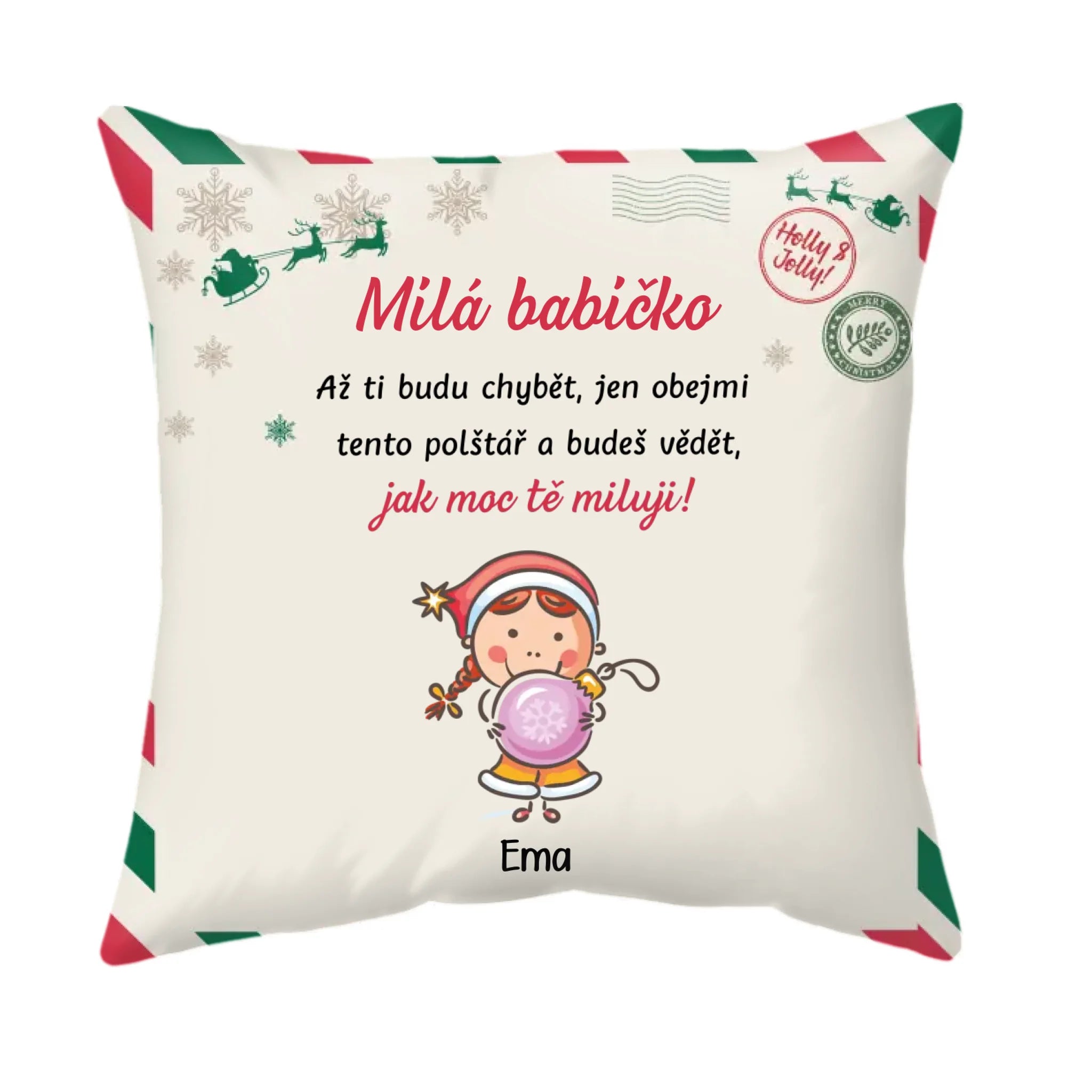 Jedinečný vánoční polštář pro prarodiče až s 15 vnoučaty