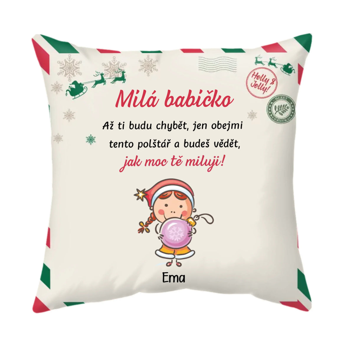 Jedinečný vánoční polštář pro prarodiče až s 15 vnoučaty