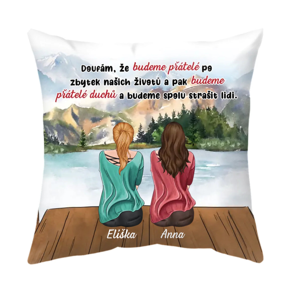 Polštář na míru pro kamarádku - přátele duchů