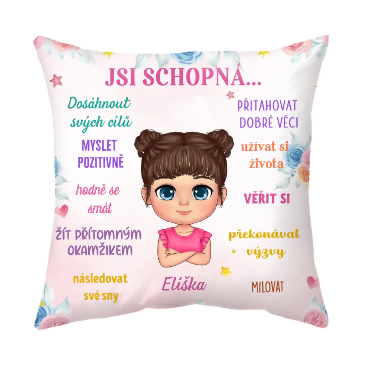 Jedinečný polštářek pro děti - pozitivní myšlenky