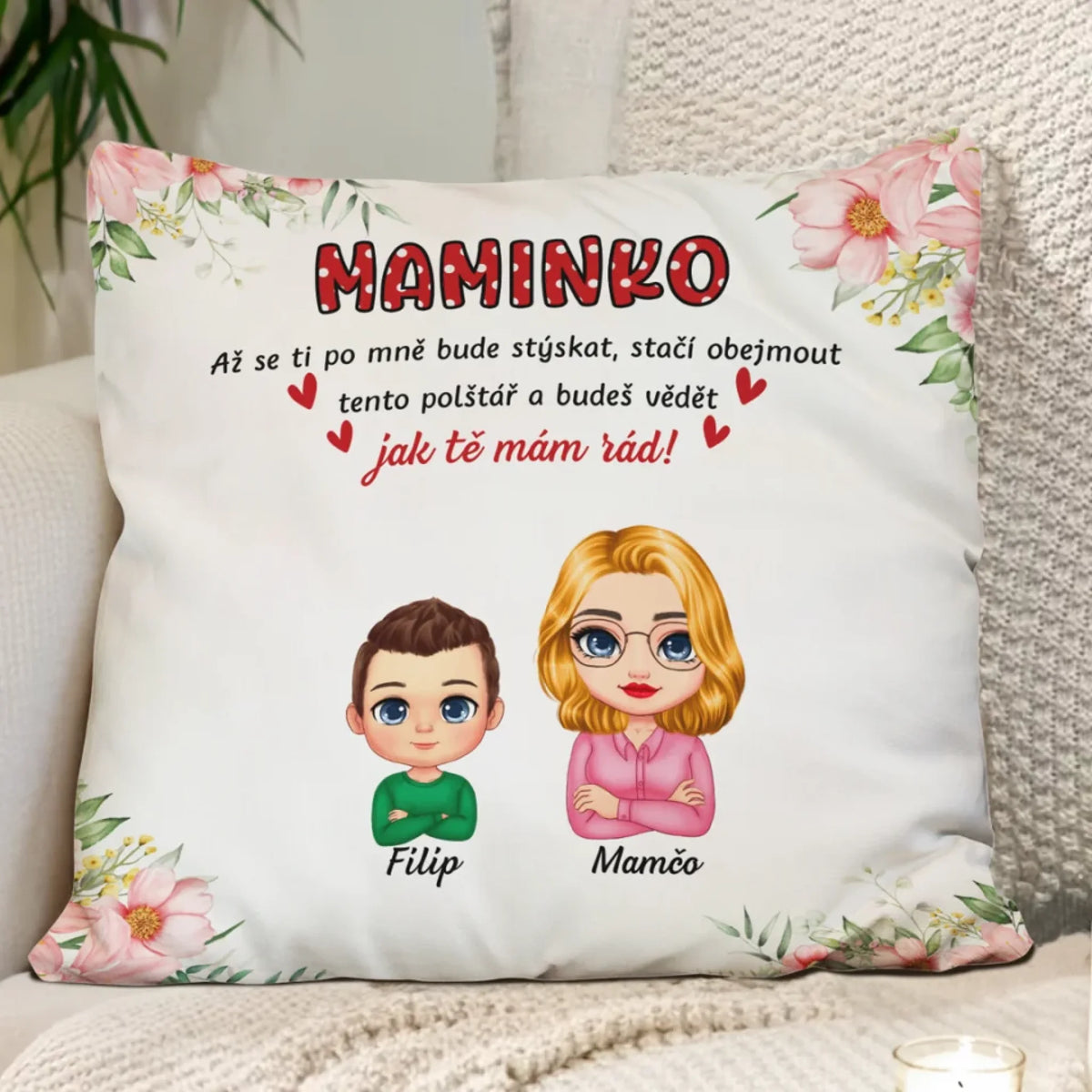 Jedinečný polštářek ke Dni matek pro maminky až se 4 dětmi1