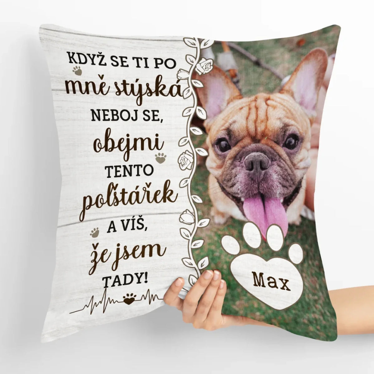 Jedinečný polštář s vlastní fotkou – Když chybím2