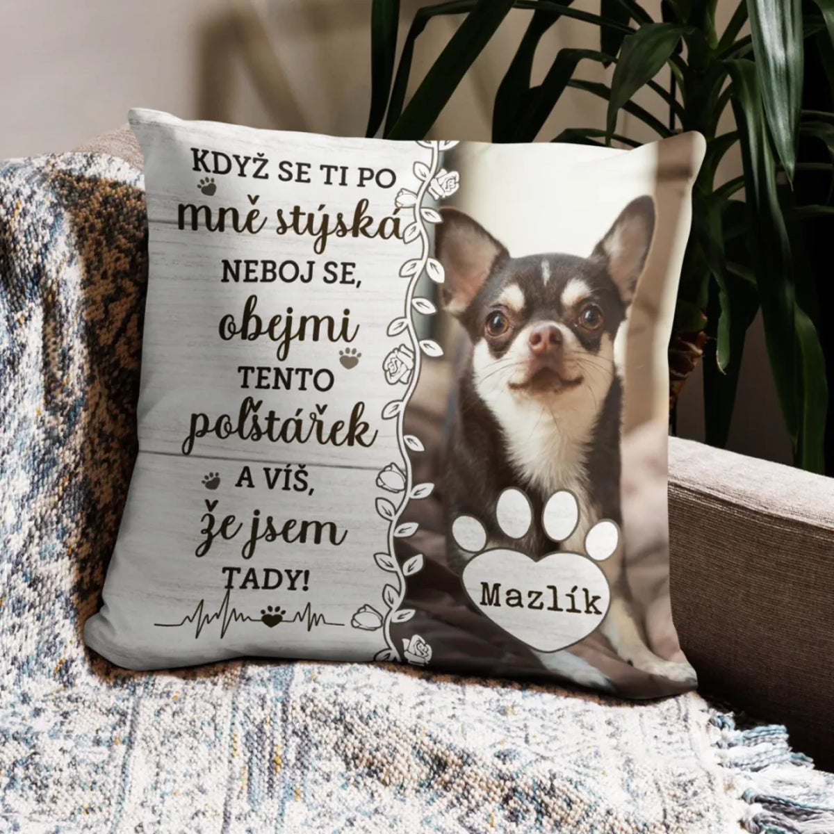 Jedinečný polštář s vlastní fotkou – Když chybím5