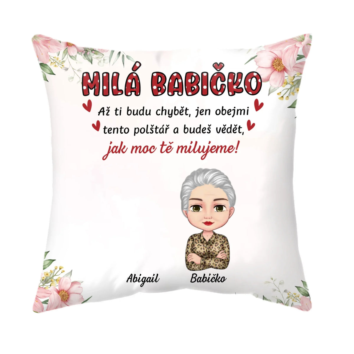 Jedinečný polštářek ke Dni matek pro babičky až se 4 vnoučaty
