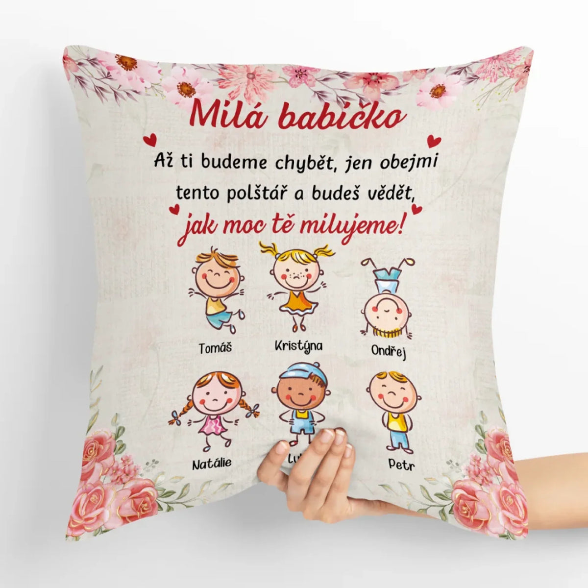 Jedinečný polštářek ke Dni matek - až s 10 dětmi