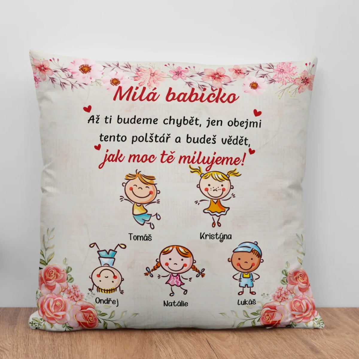 Jedinečný polštářek ke Dni matek - až s 10 dětmi2