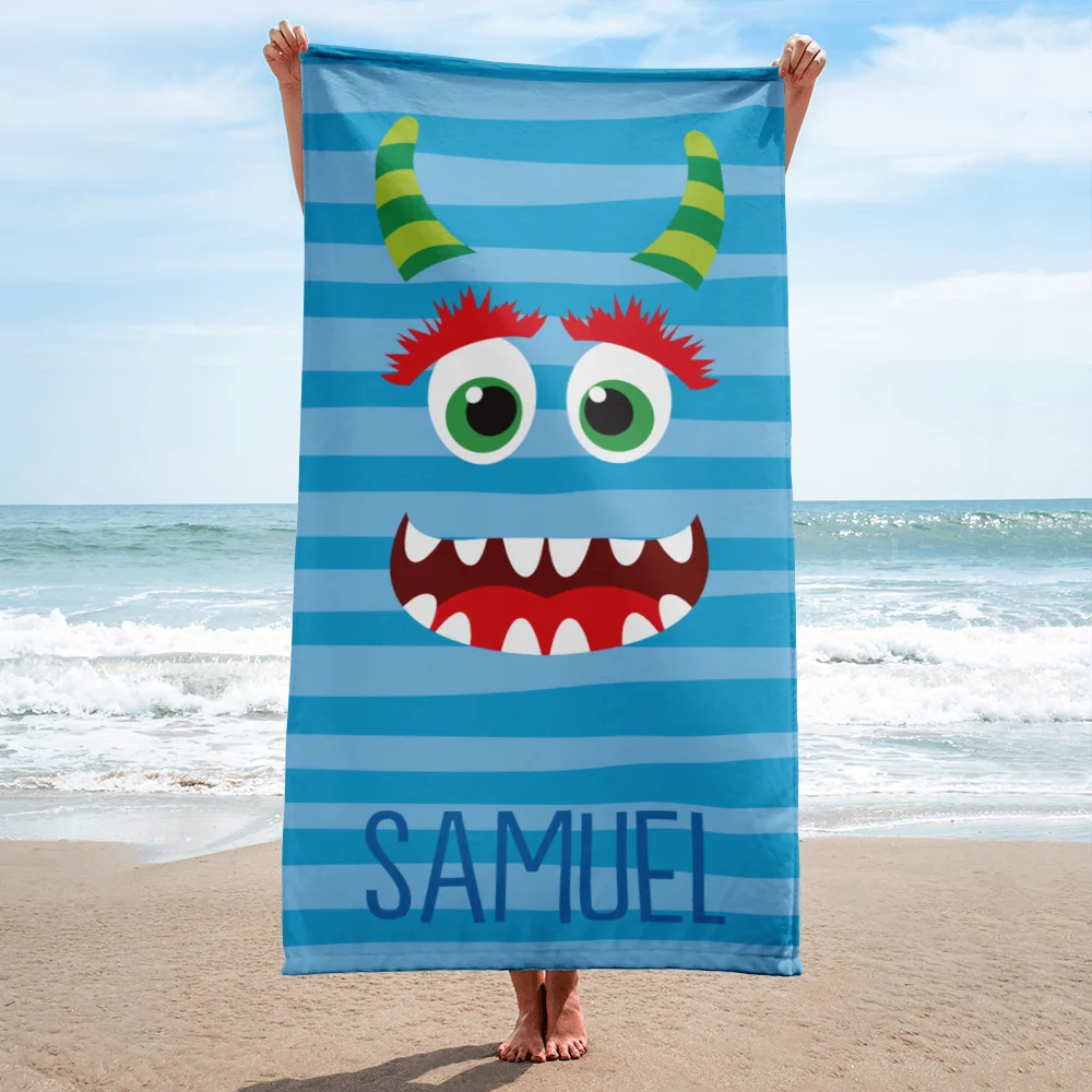 Unikátní plážový ručník pro děti - roztomilé příšery
