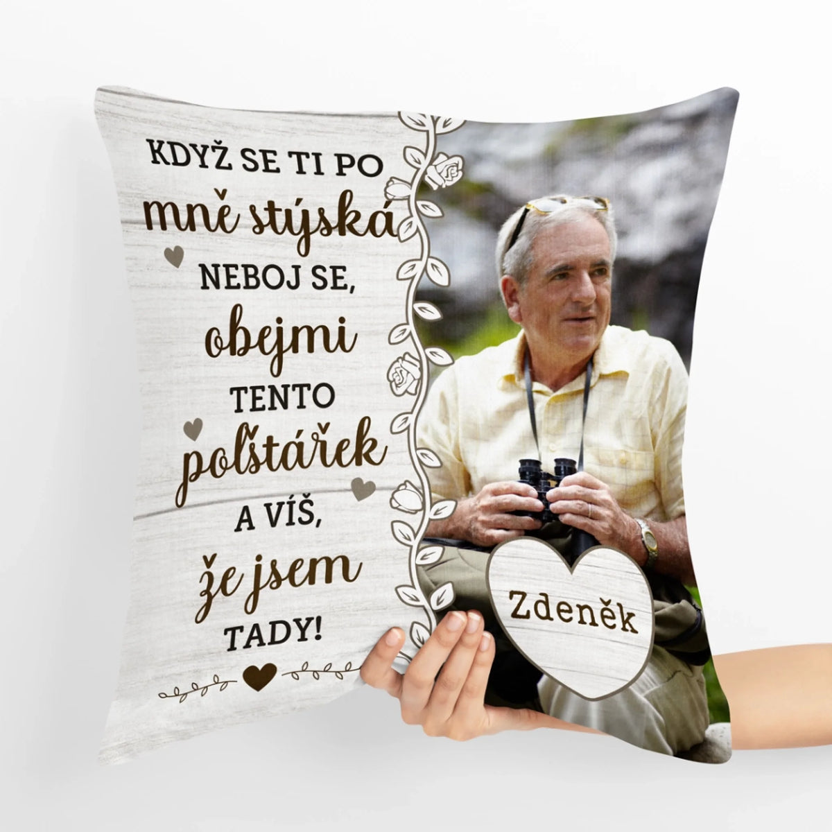 Unikátní polštář s vlastní fotkou – Když chybím4