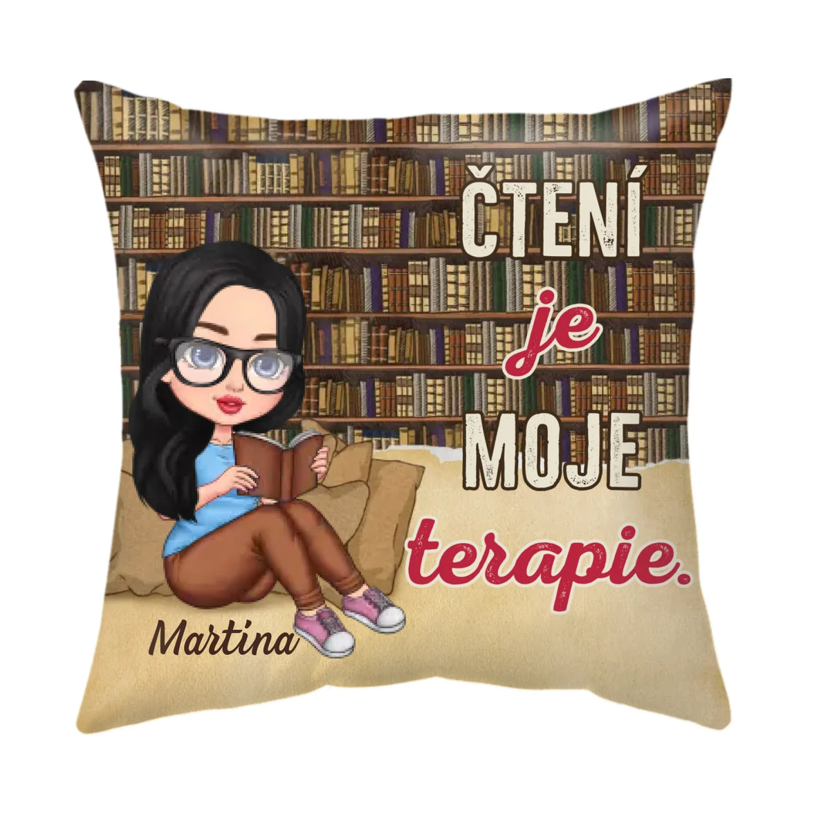 Jedinečný polštář pro milovníky knih