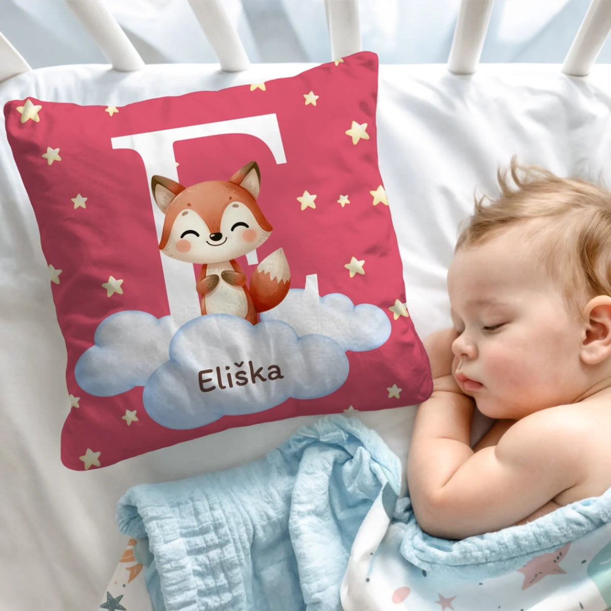 Personalizovaný polštář pro děti se jménem – roztomilá zvířátka