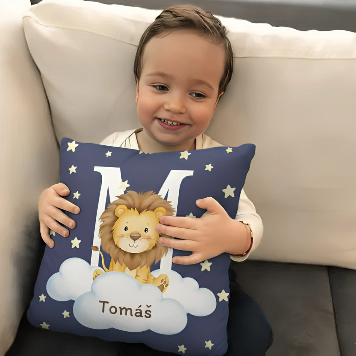 Personalizovaný polštář pro děti se jménem – roztomilá zvířátka3