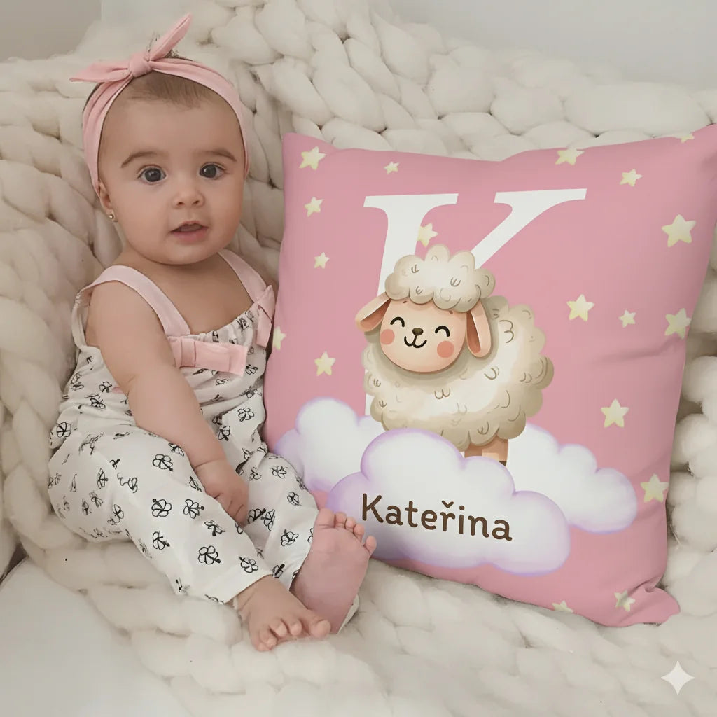 Personalizovaný polštář pro děti se jménem – roztomilá zvířátka