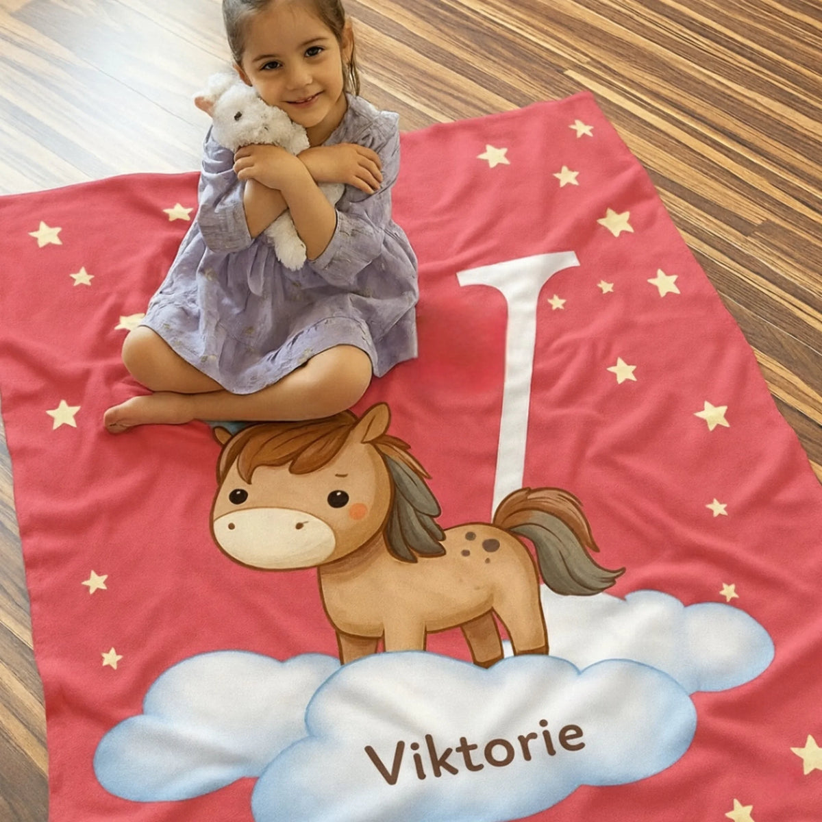 Deka na zakázku pro děti, s vlastním jménem - roztomilá zvířátka
