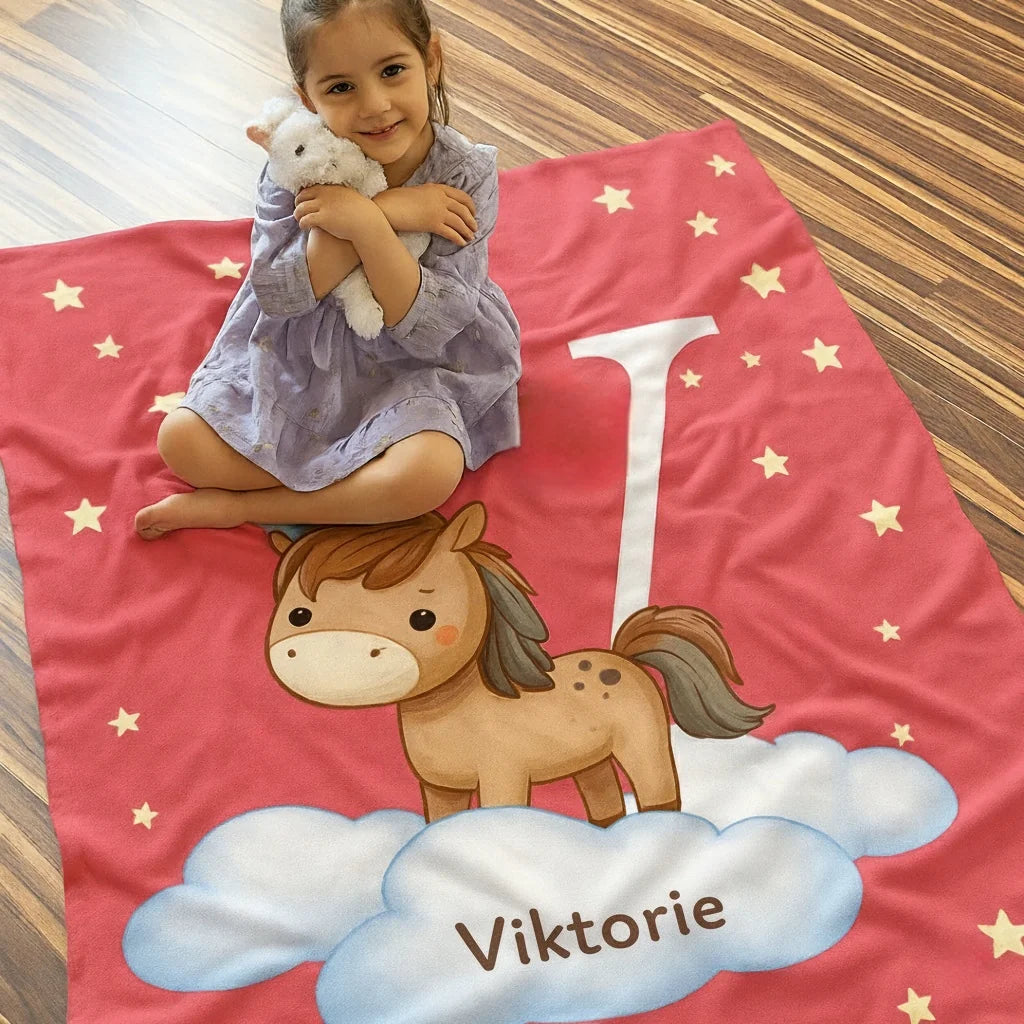 Deka na zakázku pro děti, s vlastním jménem - roztomilá zvířátka