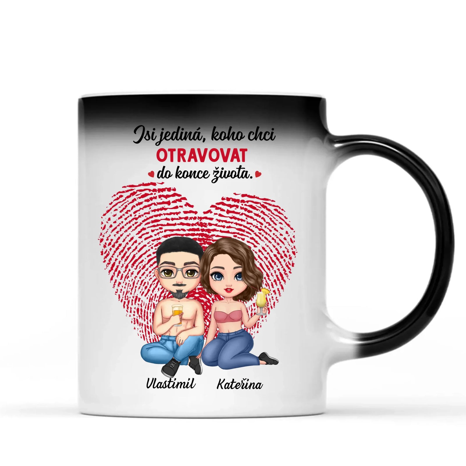 Jedinečný magický hrnek pro zamilované páry - Jsi jediný/á